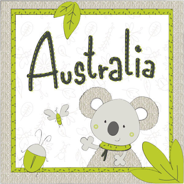 Fehn Serie Australia Wickelunterlagenbezug Koala 064582 - Fehn Koala Wickelbezug 75x85cm