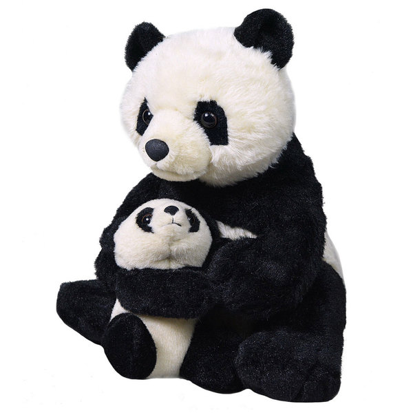 Wild Republic Mom & Baby Panda 19398 - Wild Republic Panda mit Kind 30cm