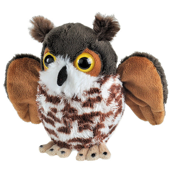 Wild Republic Pocketkins Great Horned Owl 23111 - Wild Republic Eule 12cm