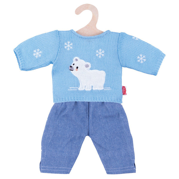 Heless Pullover Eisbär mit Jeans 2934 - Heless Puppenbekleidung Gr. 35-45cm