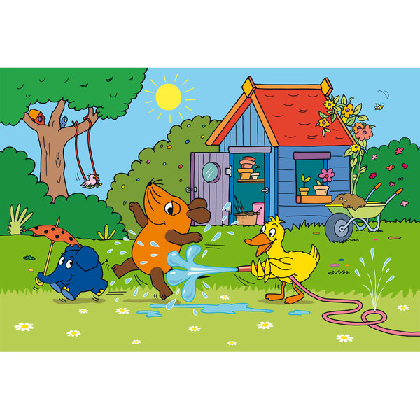 Schmidt Spiele Kinderpuzzle "Viel Spaß mit der Maus" 56213 - Schmidt Puzzle 3x48 Teile