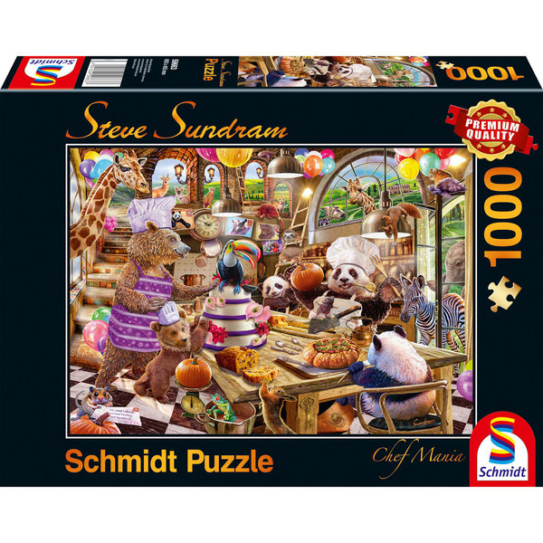 Schmidt Spiele Erwachsenenpuzzle "Chef Mania" 59663 - Schmidt Puzzle 1000 Teile