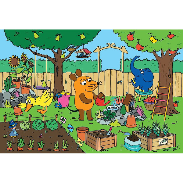 Schmidt Spiele Kinderpuzzle "Ein Tag mit der Maus" 56394 - Schmidt Puzzle 3x48 Teile