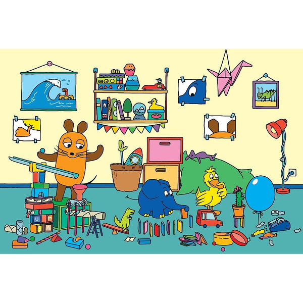 Schmidt Spiele Kinderpuzzle "Ein Tag mit der Maus" 56394 - Schmidt Puzzle 3x48 Teile