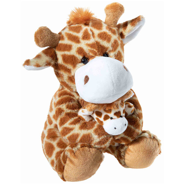 Heunec Misanimo Giraffe mit Baby 504578 - Heunec Kuscheltier Giraffe sitzend 25cm
