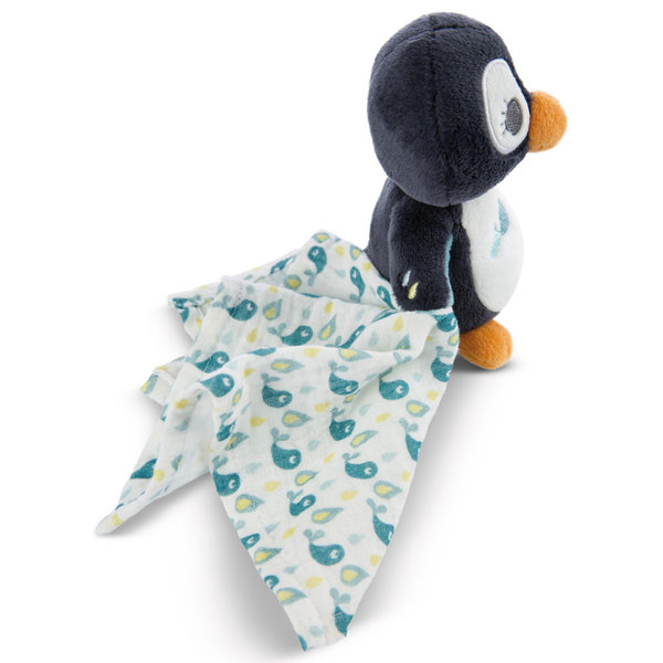 NICI Schmusetier Pinguin Watschili mit Mulltuch 48040 - My First NICI Wombi Tombi Pinguin 13cm